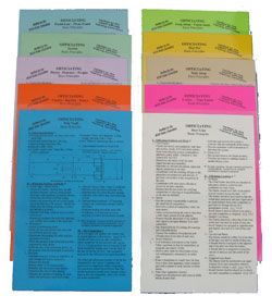 Officials Instruction Cards Officials Instruction Cards