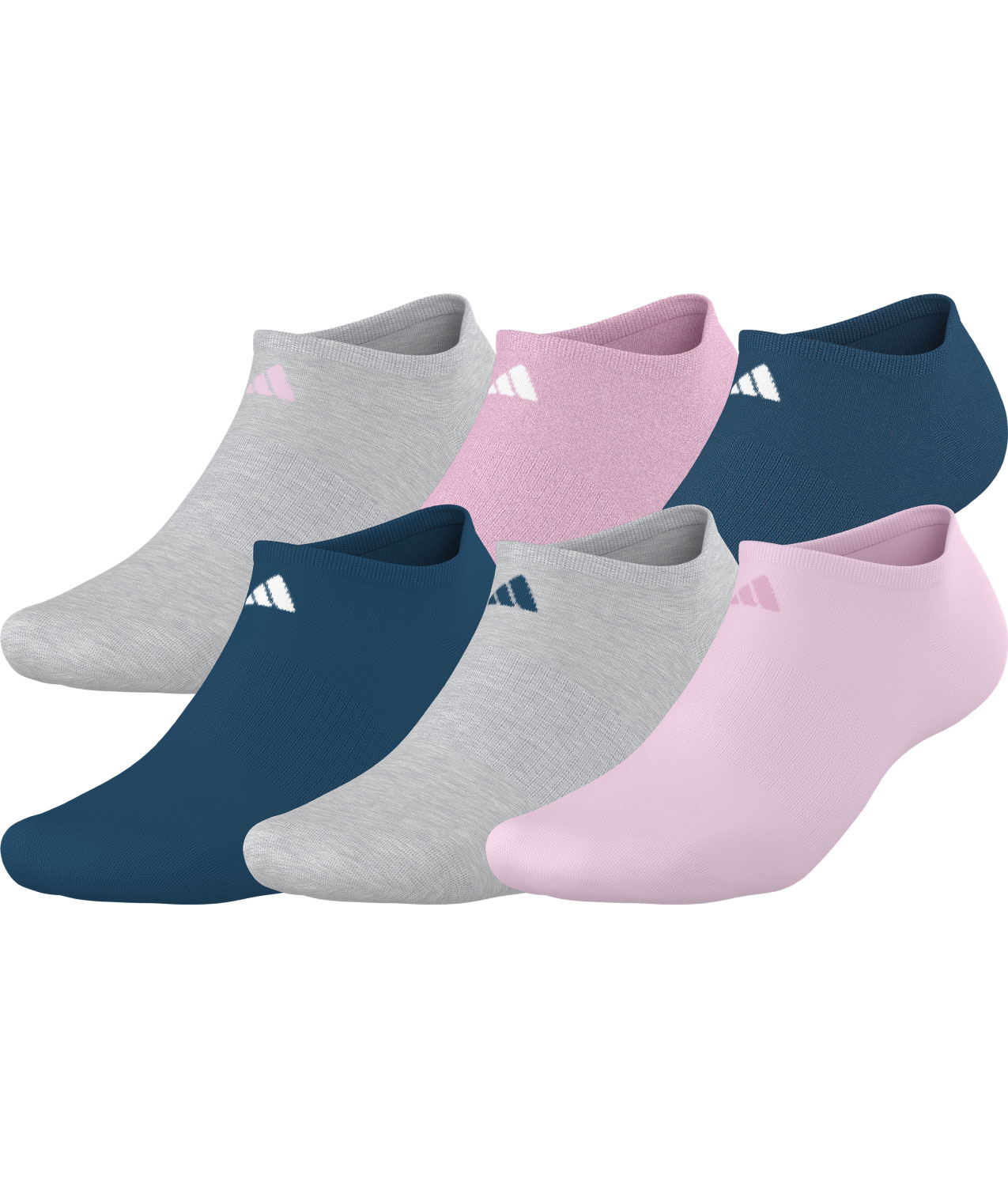 Adidas Cushioned Sock 6pk No-Show Womens Mutli - 516