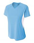A4 Womens Color Block Performance V-Neck A4 Womens Color Block Performance V-Neck