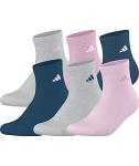 Adidas Cushioned Sock 6pk Quarter Womens Multi 516 Adidas Cushioned Sock 6pk Quarter Womens Multi 516
