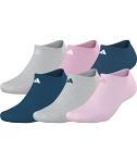 Adidas Cushioned Sock 6pk No-Show Womens Mutli - 516 Adidas Cushioned Sock 6pk No-Show Womens Mutli - 516